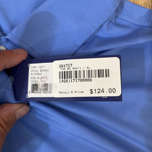 B Draddy Sport Polo Shirt Mens XL Inverness Club Country Club Golf Logo NEW NWT - Picture 10 of 14